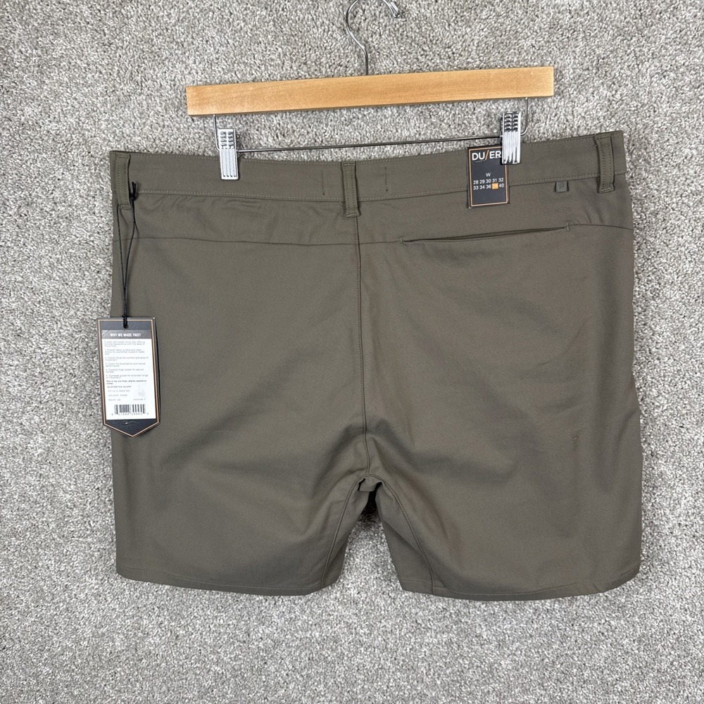 DU/ER Nustretch 7" Performance Stretch Shorts Thyme Men's‎ 38 NEW - Picture 3 of 6